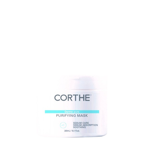 CORTHE Dermo Puro Purifying Mask in a white jar, facial product image in Kennesaw, GA.